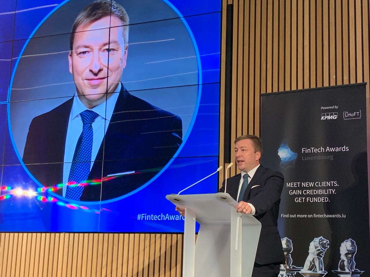 Marc Hansen lors de son discours