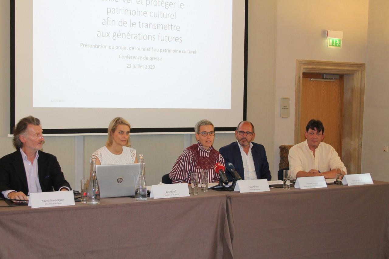 Sam Tanson lors de la présentation du projet de loi relatif au patrimoine culturel
