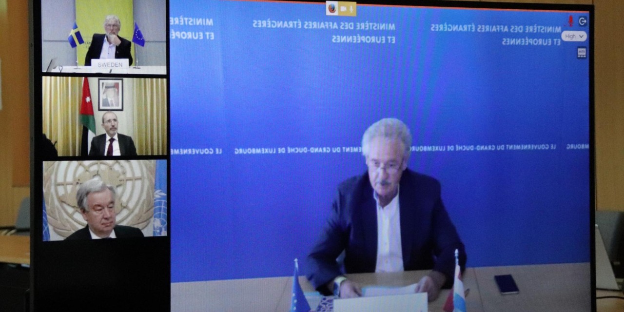 Jean Asselborn lors de la vidéoconférence