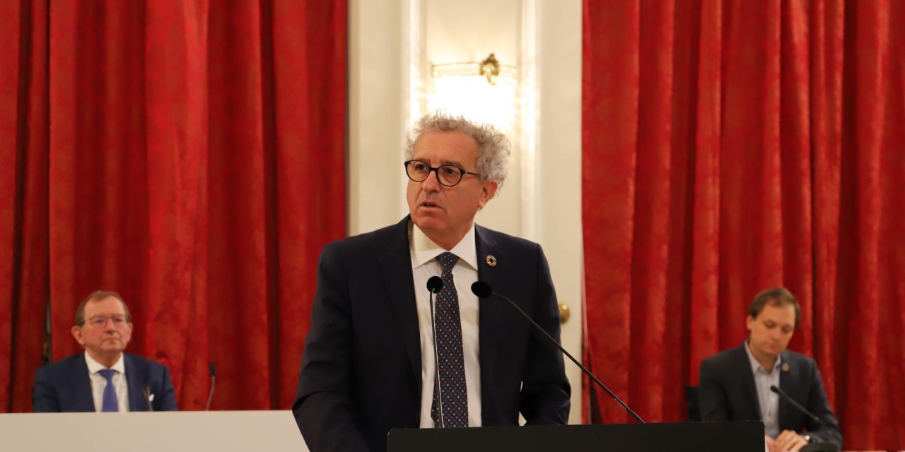 Pierre Gramegna lors de la présentation du Budget 2021