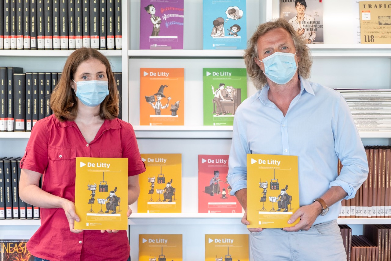 (de g. à dr.) Françoise Molitor, Bibliothèque nationale du Luxembourg ; Georges Urwald, professeur