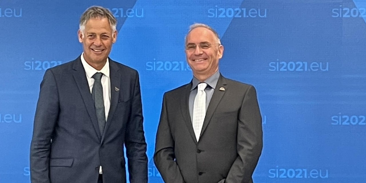 Henri Kox avec Aleš Hojs, ministre de l'Intérieur de la Slovénie