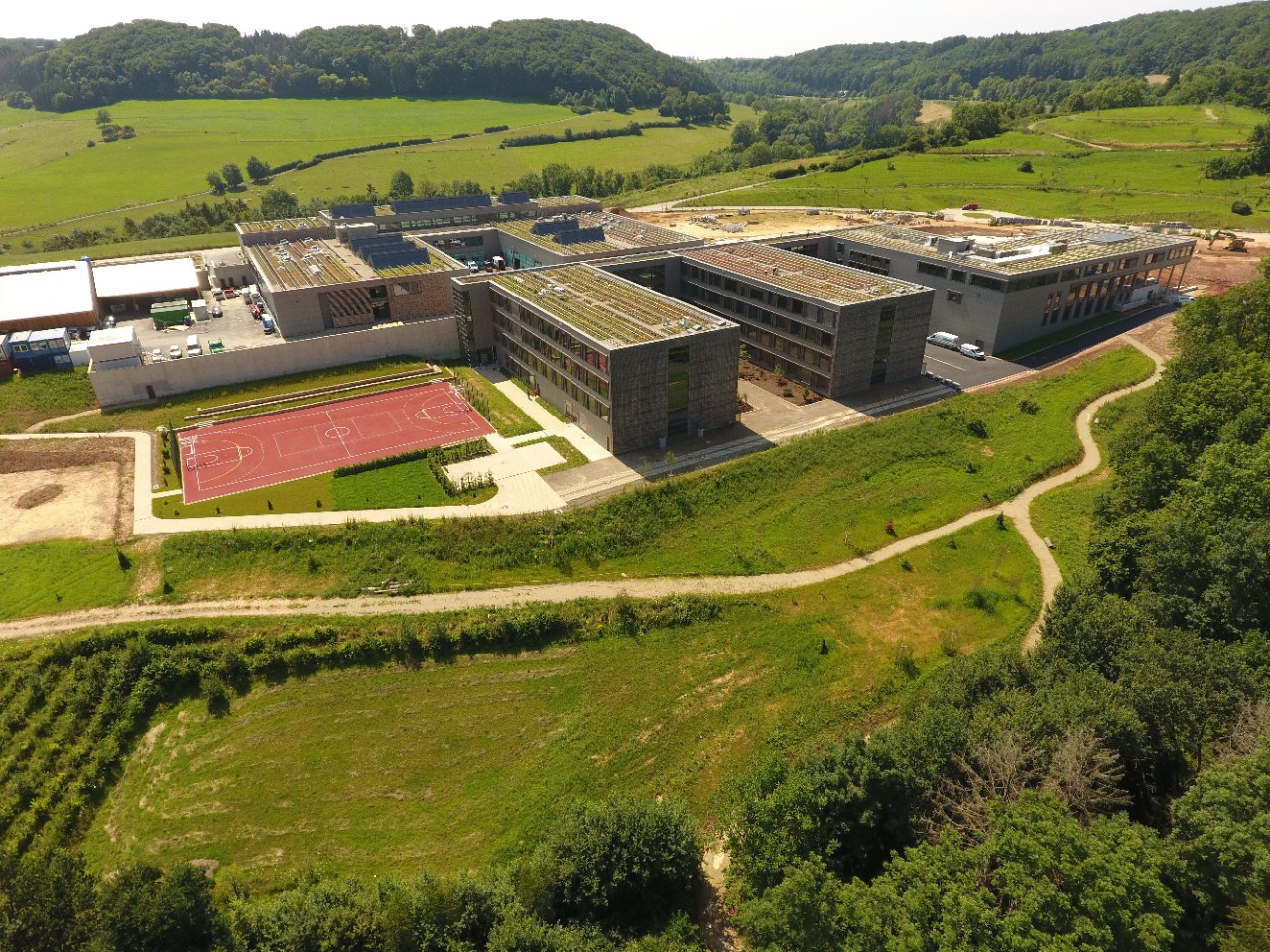 Vue aérienne du site