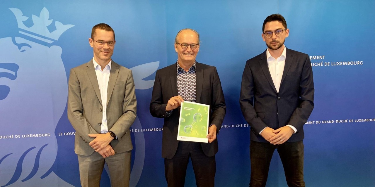 Claude Turmes lors de la présentation de la Stratégie hydrogène