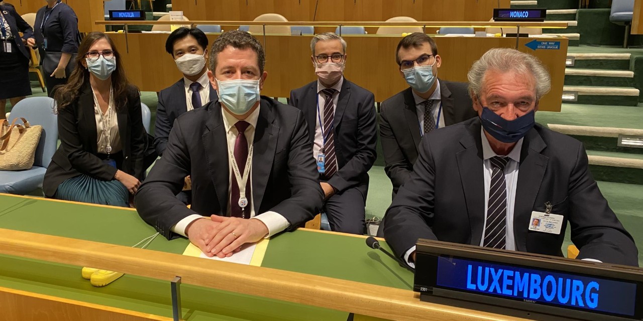 La délégation luxembourgeoise lors du vote à l'Assemblée générale