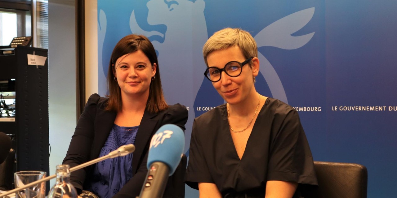 (de g. à dr.) Tara Desorbay, ministère de la Justice; Sam Tanson, ministre de la Justice