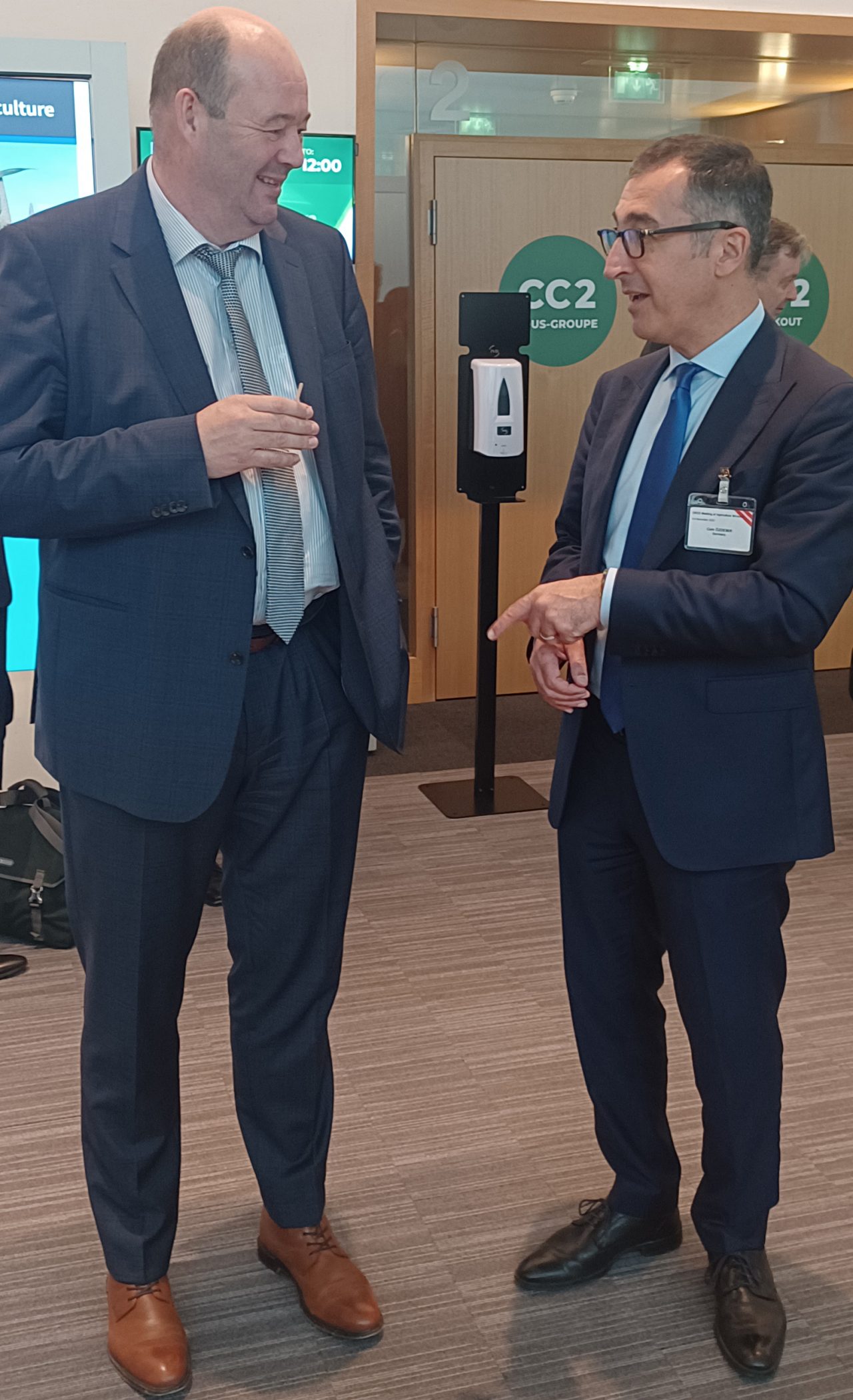 (de g. à dr.) Claude Haagen, ministre de l'Agriculture, de la Viticulture et du Développement rural ; Cem Özdemir, ministre fédéral de l'Alimentation et de l'Agriculture