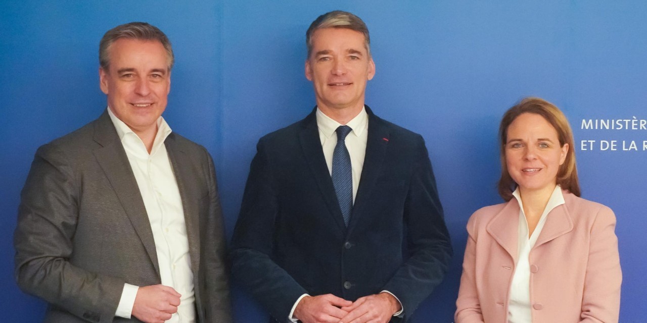 (de g. à dr.) Claude Meisch, ministre de l’Enseignement supérieur et de la Recherche; Philippe Gréciano, président de l’Université franco-allemande; Corinne Cahen, ministre à la Grande Région