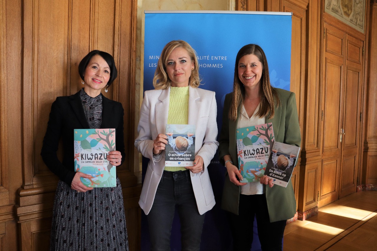 Simone Flammang, Œuvre nationale de secours Grande-Duchesse Charlotte ; Taina Bofferding, ministre de l’Égalité entre les femmes et les hommes ; Catherine Capelle, responsable du service Alternatives