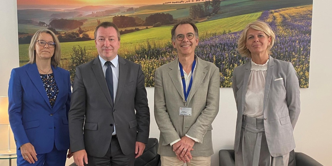 (de g. à dr.) Christina Gathmann, Marc Hansen, Prof. Guido Imbens, Prof. Aline Muller