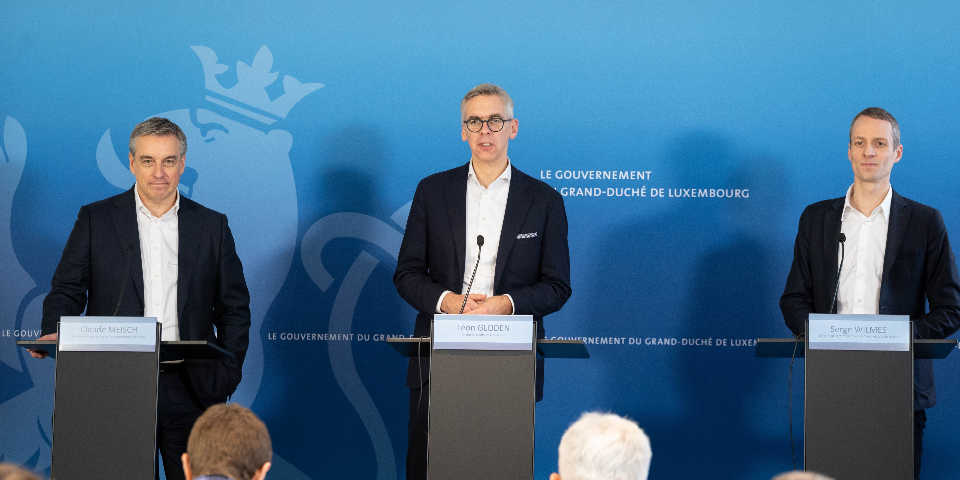 Les ministres Meisch, Gloden et Wilmes lors de la conférence de presse