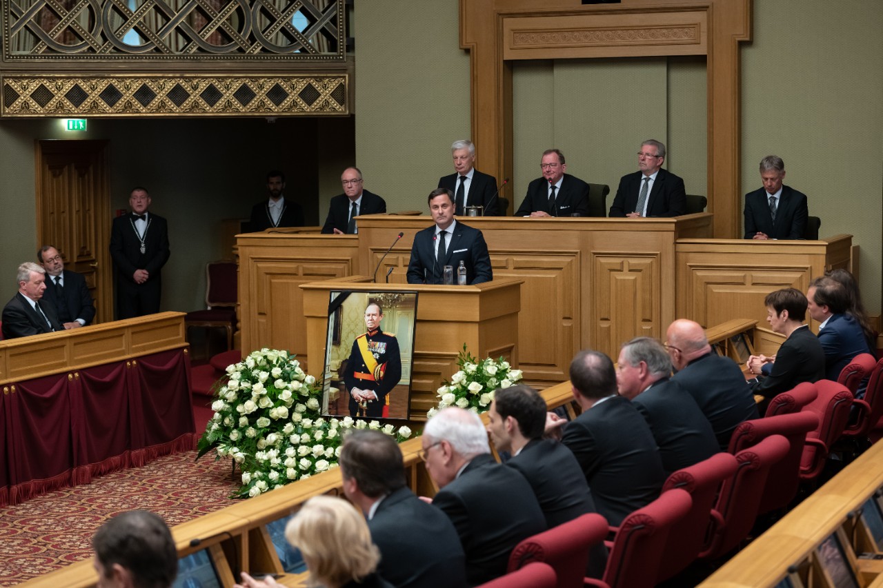 Xavier Bettel lors de son discours
