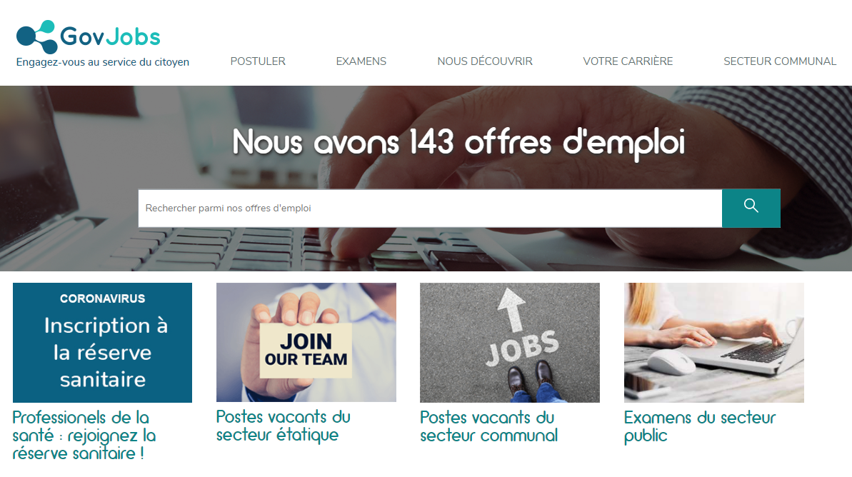 Illustration avec lien vers govjobs.lu